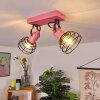 Builako Plafondlamp Roze, Zwart, 2-lichts