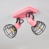 Builako Plafondlamp Roze, Zwart, 2-lichts