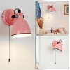 Selki Muurlamp Roze, Zwart, 1-licht