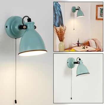 Selki Muurlamp Blauw, Zwart, 1-licht