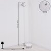 Zuoz Staande lamp Chroom, Wit, 1-licht