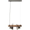 Brilliant-Leuchten Decca Hanglamp Hout donker, Zwart, 2-lichts