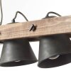 Brilliant-Leuchten Decca Hanglamp Hout donker, Zwart, 2-lichts