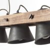 Brilliant-Leuchten Decca Hanglamp Hout donker, Zwart, 3-lichts