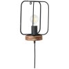 Brilliant-Leuchten Tosh Muurlamp Hout donker, 1-licht