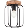 Brilliant-Leuchten Tosh Plafondlamp Hout donker, 1-licht