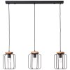 Brilliant-Leuchten Tosh Hanglamp Zwart, 3-lichts