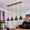 Malabe Hanger Hout donker, Zwart, 4-lichts