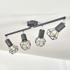 Baripada Plafondlamp Antraciet, Chroom, 4-lichts