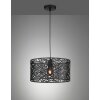 Fischer-Honsel Ted Hanglamp Zwart, 1-licht