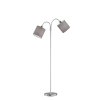 Fischer-Honsel Cozy Staande lamp Nikkel mat, 2-lichts