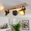 Svanfolk Plafondlamp Hout licht, Zwart, 3-lichts