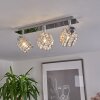 Desrue Plafondlamp Chroom, Zilver, 3-lichts