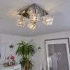 Desrue Plafondlamp Chroom, Zilver, 4-lichts