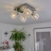 Desrue Plafondlamp Chroom, Zilver, 4-lichts