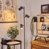 Javel Staande lamp Grijs, houtlook, Zwart, 3-lichts