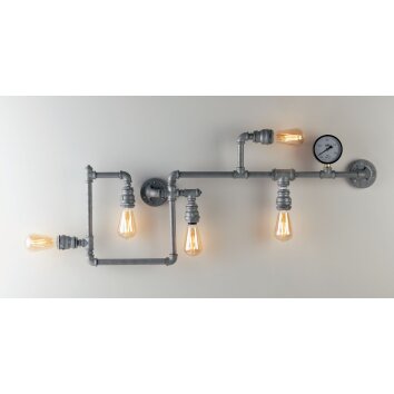 Luce-Design Amarcord Muurlamp Gegalvaniseerd, 5-lichts