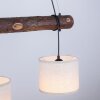 Leuchten-Direkt BARK Hanglamp Natuurlijke kleuren, Zwart, 3-lichts