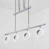 Globine Hanglamp LED Chroom, 4-lichts