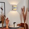 Clarens Muurlamp LED Bruin, Wit, 1-licht