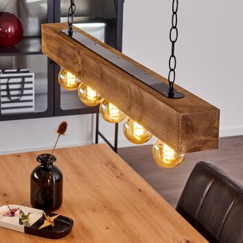 Berat Hanglamp Bruin, Zwart, 5-lichts