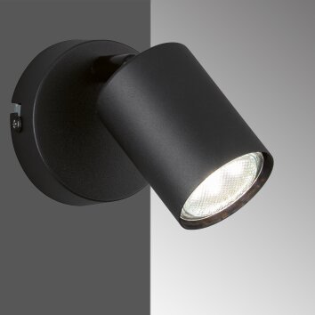 Fischer-Honsel Vano Muurlamp Zwart, 1-licht