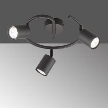 Fischer-Honsel Vano Plafondlamp Zwart, 3-lichts