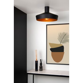 Lucide CARDIFF Plafondlamp Zwart, 1-licht