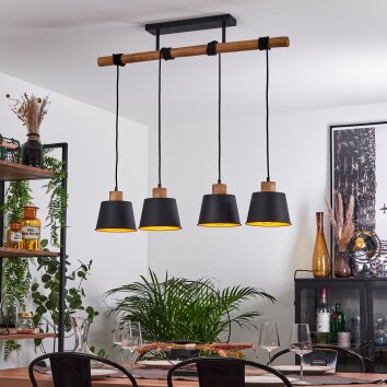 Tatodere Hanglamp Bruin, Zwart, 4-lichts