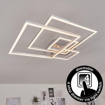 Buren Plafondlamp LED Nikkel mat, 1-licht