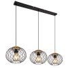 Globo LACKY Hanger Hout licht, Zwart, 3-lichts