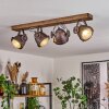 Herford Plafondlamp Hout donker, 4-lichts