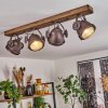 Herford Plafondlamp Hout donker, 4-lichts