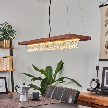 Versoix Hanglamp LED Chroom, Zwart, 1-licht