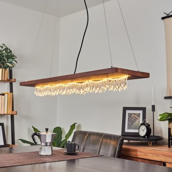 Versoix Hanglamp LED Chroom, Zwart, 1-licht