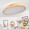 Bagaha Plafondlamp LED Bruin, houtlook, 1-licht, Afstandsbediening