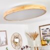 Bagaha Plafondlamp LED Bruin, houtlook, 1-licht, Afstandsbediening