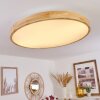 Bagaha Plafondlamp LED Bruin, houtlook, 1-licht, Afstandsbediening