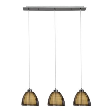 Brilliant Relax Hanglamp Brons, Chroom, 3-lichts