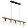 Globo KIRA Hanger Hout donker, Zwart, 5-lichts