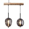 Globo BLACKY Hanger Hout donker, Zwart, 4-lichts