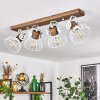 Orny Plafondlamp Hout donker, Wit, 4-lichts