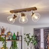 Orny Plafondlamp Hout donker, Wit, 3-lichts