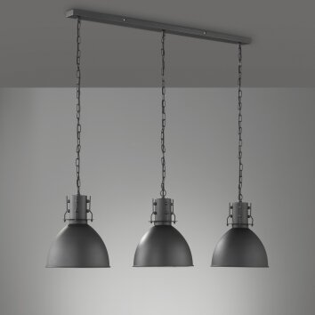 Fischer-Honsel London Hanglamp Zwart, 3-lichts