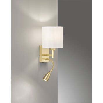 Fischer-Honsel Dreamer Muurlamp Messing, 1-licht