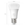 Philips Hue White LED E27 9,5 Watt 2700 Kelvin 1055 Lumen