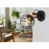 Globo LACKY Muurlamp Hout licht, Zwart, 1-licht