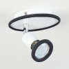 Cabri Plafondlamp LED Chroom, Zwart, Wit, 1-licht