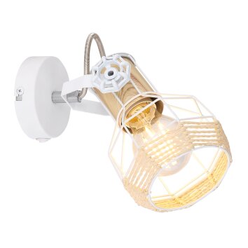 Globo BANA Spotlamp Bruin, Wit, 1-licht