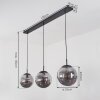 Doussal Hanglamp Zwart, 3-lichts